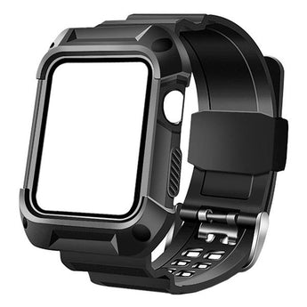 Zonabel Rugged Protection Strap for 42mm Apple Watch - Black TPU image 0