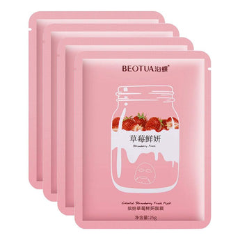Nordik Beauty Korean Purifying Vitamin C Strawberry Face Sheet Mask - Pack of 4 image 0