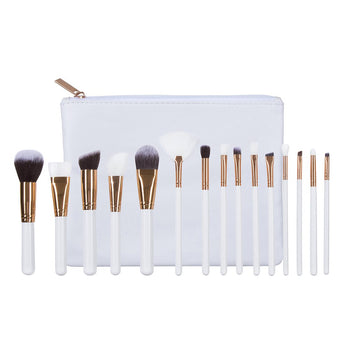 Nordik Beauty Luxury Makeup Brush Kit & Cosmetic Bag - Rose Gold & White image 0