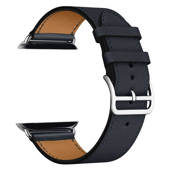 Zonabel 42/44/45mm Apple Watch Replacement Leather Strap - Black image 0