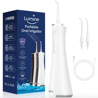 Lumine Portable Water Flosser - 5 Modes, USB Rechargeable, IPX7 Waterproof image 0