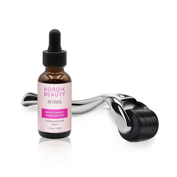 Nordik Beauty Retinol Facial Serum and Derma Roller Combo (30ml) image 0