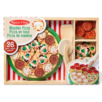 Melissa & Doug Wooden Pizza Party Play Set (63 Pcs) image 0