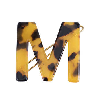 Nordik Beauty Personalized Tortoise shell Initial Hair Clip - M image 0