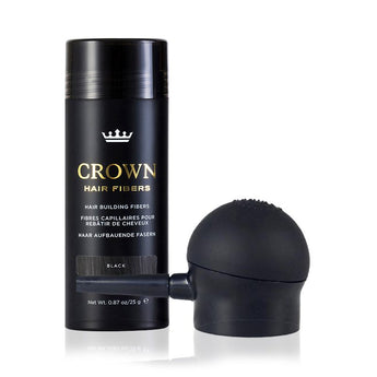 CROWN Hair Fiber Concealer (25g) & Applicator Combo - Black image 0