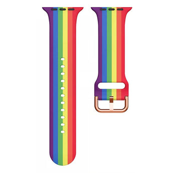 Zonabel Silicone Rainbow Strap Compatible with Apple- 38/40/41mm Models image 0