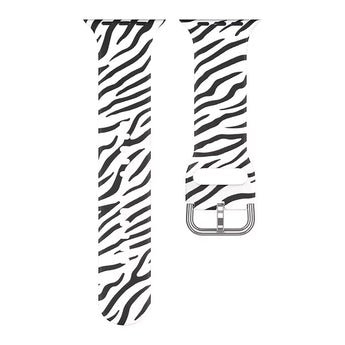 Zonabel Silicone Zebra Print Strap Compatible with Apple- 38/40/41mm Models image 0