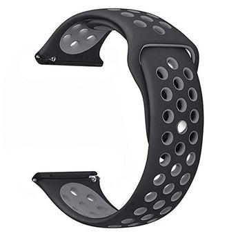 Zonabel Fitbit Versa Silicone Sports Replacement Strap - Black/Grey (Large) image 0
