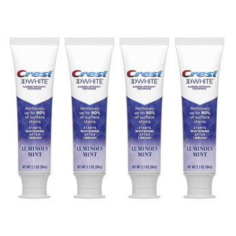 Crest 3D White Luminous Mint Whitening Toothpaste - 104g (Pack of 4) image 0
