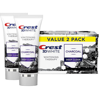 Crest 3D White Anti-Cavity Deep Clean Whitening Charcoal Toothpaste (2Pack) image 0