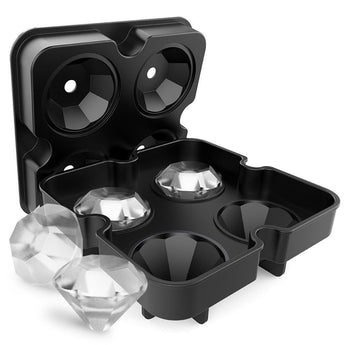 Kitchen Kult Large BPA Free Diamond Ice Tray Mould - 4 Slots image 0