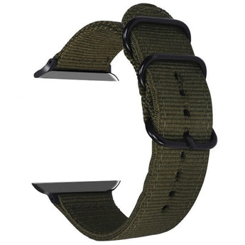 Zonabel 42/44/45mm Apple Watch Replacement Nylon Woven Strap Military Green image 0