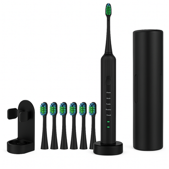 Lumine Sonic Electric Toothbrush - 5 Modes with 8 Extra Brush Heads & Travel Case image 0