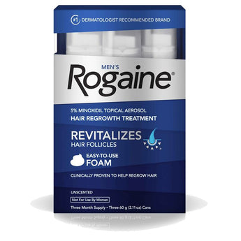 Rogaine - 5% Minoxidil Hair Regrowth Treatment Foam - For Men (3 Month Supply) image 0