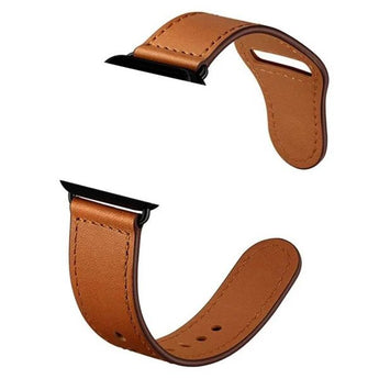 Zonabel 42/44/45mm Apple Watch Replacement Buckle Leather Strap - Brown image 0