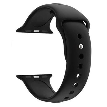 Zonabel 38/40/41mm Apple Watch Replacement Silicone Strap - Black image 0