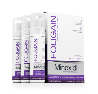 Foligain - 2% Minoxidil Extra Strength Hair Regrowth Foam - For Women (3 Month Supply) image 0