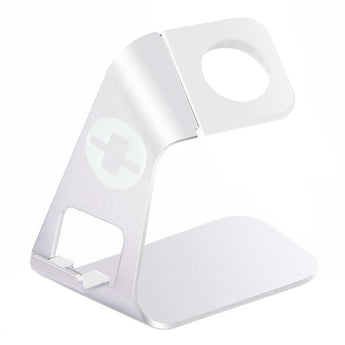 Zonabel Dual Aluminium Charging Dock Station for Smartphones & Apple Watch - White image 0