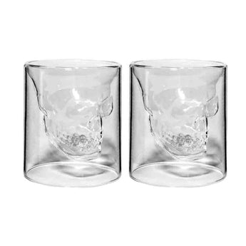 Kitchen Kult Skull Whiskey Glasses 150ml - 2 Pack image 0