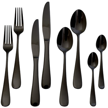 Kitchen Kult 8 Piece Stainless Steel Cutlery Set - Black image 0