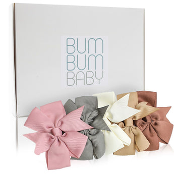 Bum Bum Baby Soft Multi Colour Grosgrain Hair Bows (Pack of 5) image 0