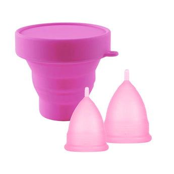 Nordik Beauty Menstrual Cup Combo - Small & Large Cups + Sterilising Cup image 0