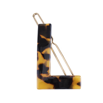 Nordik Beauty Personalized Tortoise shell Initial Hair Clip - L image 0