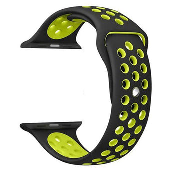 Zonabel 38/40/41mm Apple Watch Replacement Sport Strap - Black & Yellow image 0
