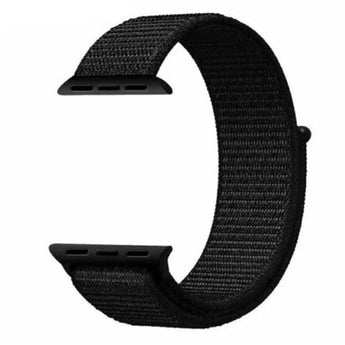 Zonabel 42/44/45mm Apple Watch Replacement Nylon Loop Strap - Black image 0