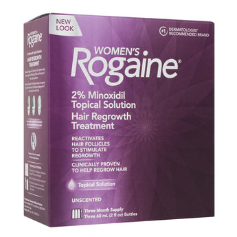 Rogaine - 2% Minoxidil Hair Regrowth Treatment Unscented - For Women (3 Month Supply) image 0