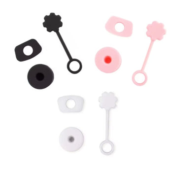 Silicone Straw Cover to Fit 10mm Straw - 3 Pack - Black, White and Pink image 0