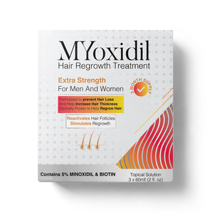 MYoxidil - 5% Minoxidil &amp; Biotin Extra Strength - For Men and Women (3 Month Supply) image 0