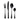 Kitchen Kult 4 Piece Stainless Steel Cutlery Set - Black image 0