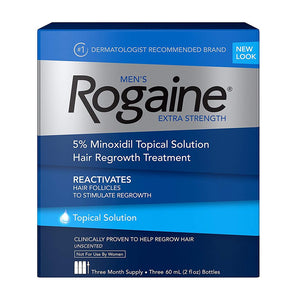 Rogaine - 5% Minoxidil Extra Strength Hair Regrowth Treatment - For Men (3 Month Supply) image 0